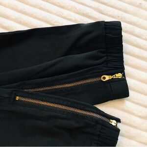Zyia Active Black Peak Gold Tone Zipper Jogger Sweatpants Track Pants size XL